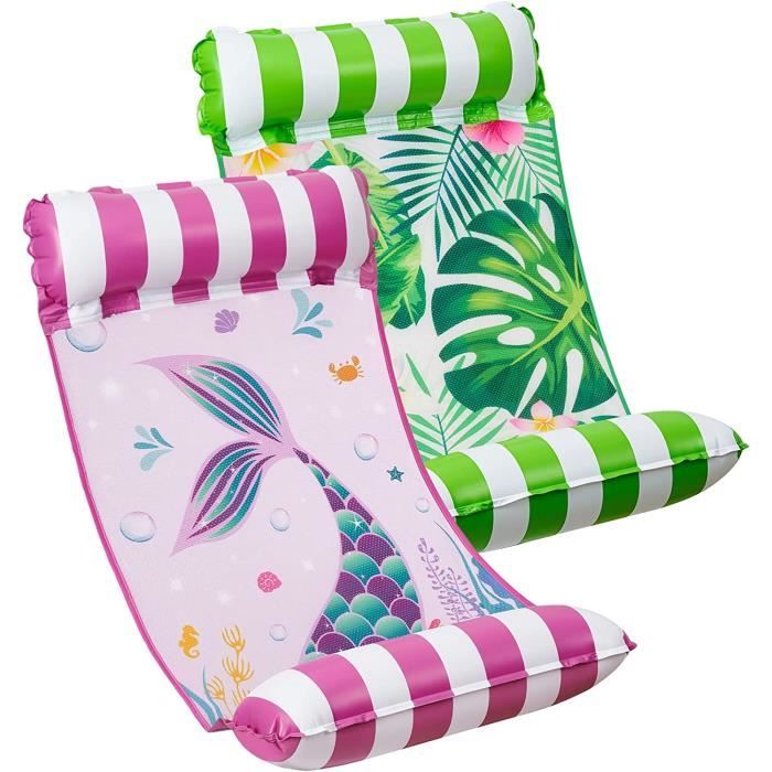 Pack De 2 Hamacs Flottants Pour Piscine - Fauteuils Gonflables 4 En 1 Adulte | Détente Et Loisir Aquatique