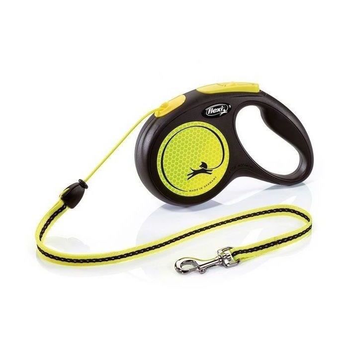 Laisse New Neon M Cord 5 m black/ neon yellow Flexi CL21C5-251-S-NEOGE