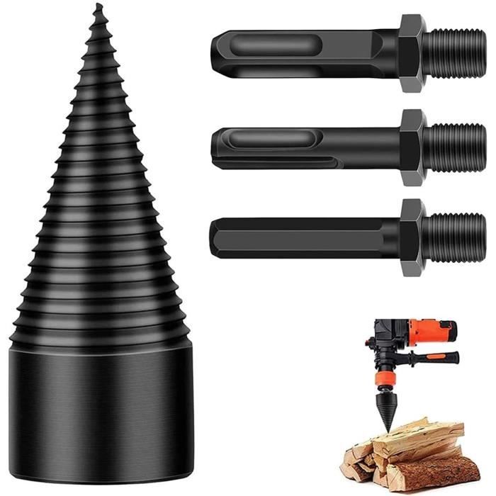 Foret À Bois pour Fendre du Bois 42mm,Foret Conique,Durable Outil De Broyage De Bois De Cône De Foret À Bois pour Fendre du Bois 42mm,Foret Conique,Durable Outil De Broyage De Bois De Cône De