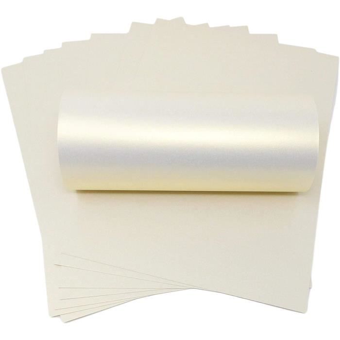 Papier cartonné A4 double face à effet diffus et reflets nacrés  scintillants, à usage décoratif, 300 g-m², ivoire et or (Ice Gold) ( -  Cdiscount Informatique