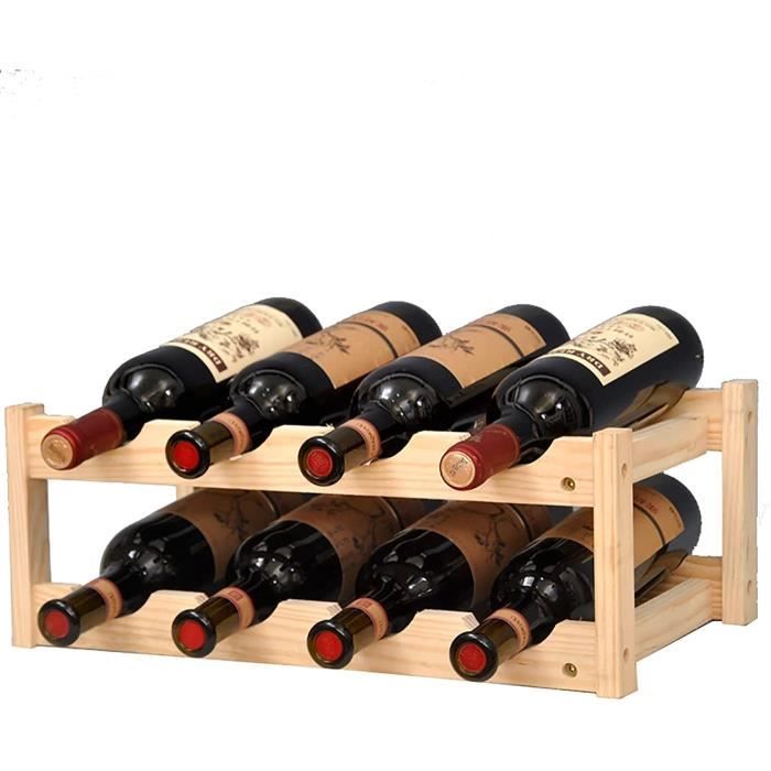 Casier à vin bois brut 16 bouteilles