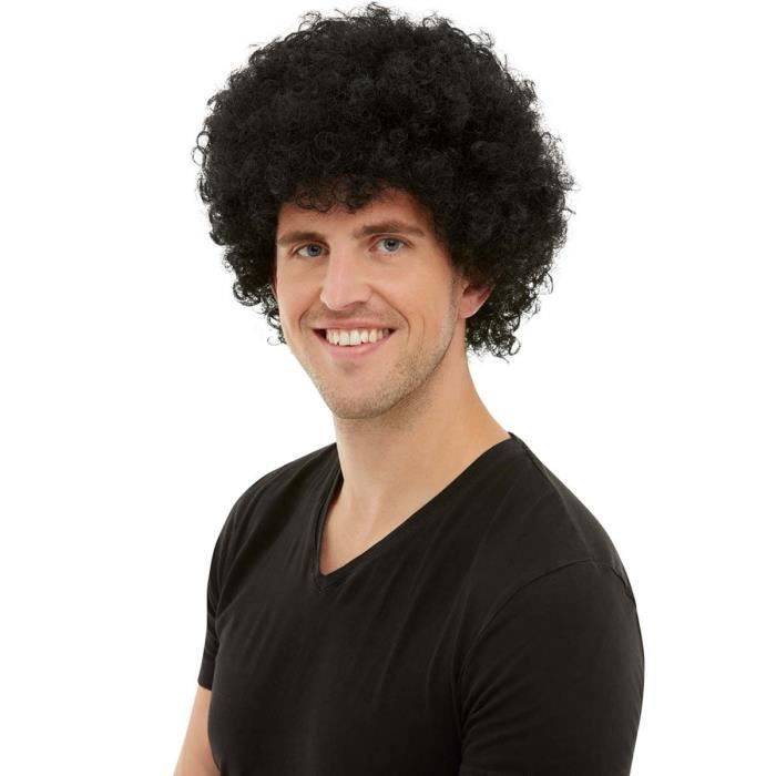 Perruque homme noir on sale