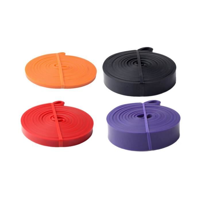 Set De 5 Bandes élastiques Fitness - Résistance 10 à 50 Lbs - Yoga, Pilates, Musculation - En Latex Naturel