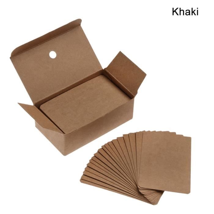 300 Cartes Kraft Vierges - 6 Couleurs - 50 Par Couleur - Cartes Mémoire, Apprentissage, DIY