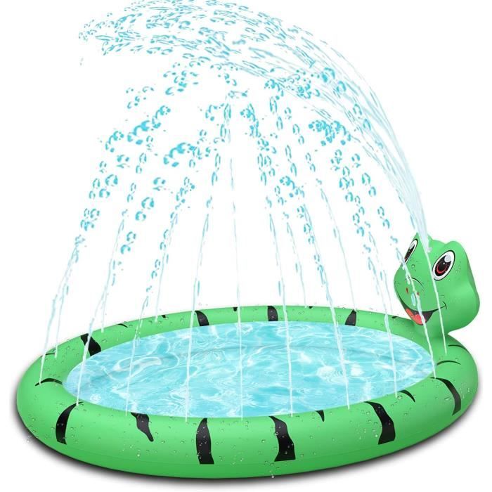 Piscine pour bébé avec couverture, pataugeoire requin pour les tout