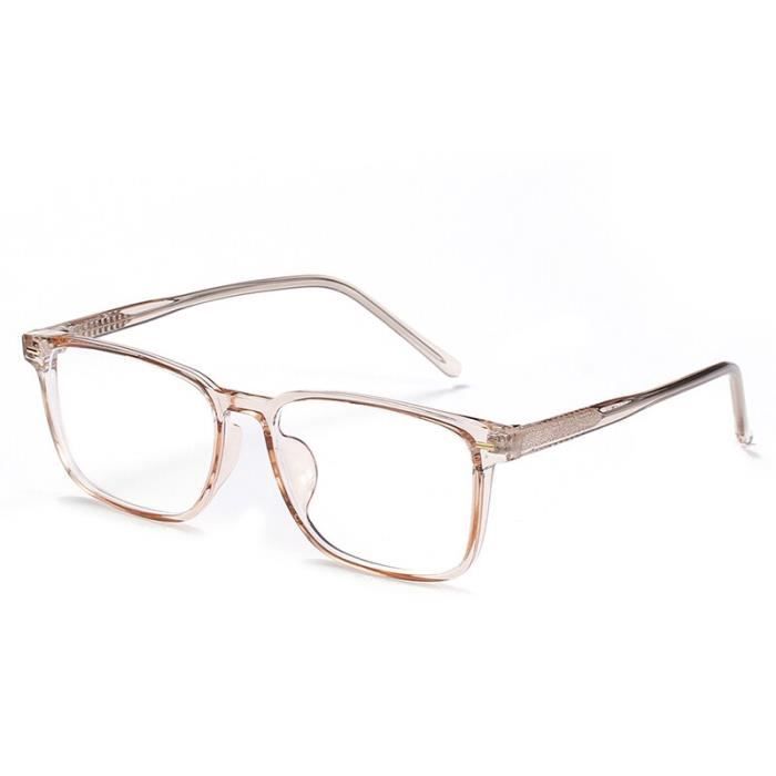 Lunettes lunettes rectangulaires Anti lumi re bleue pour homme et