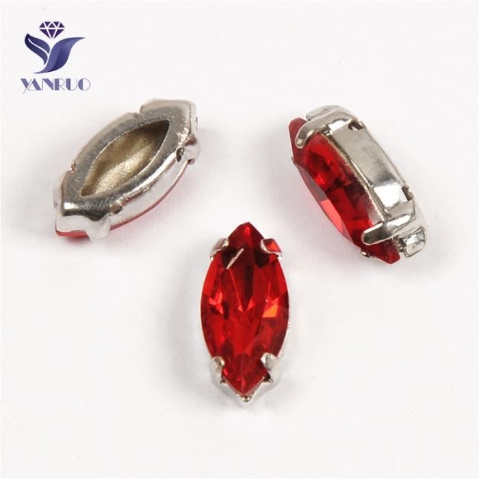 20 Pierres Fantaisie Topaze - Navette 15x7 Mm - Pour Création De Bijoux