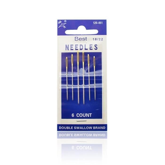 Lot De 10 Aiguilles Plaquées Or Taille 26 - Pour Tricot Ou Couture, Neuves