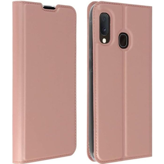 Portefeuille Etui en Cuir PU BoxTii Coque pour Galaxy A20E Magnétique Protection Housse Coque pour Samsung Galaxy A20E Rouge