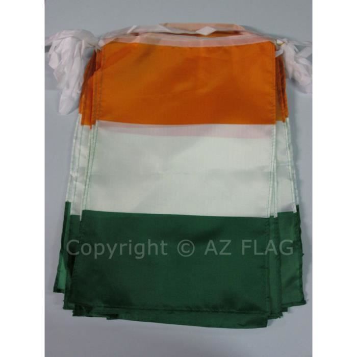 Guirlande Drapeau Polynésie Française AZ FLAG - 12m Avec 20 Drapeaux - 45x30cm - Polyester