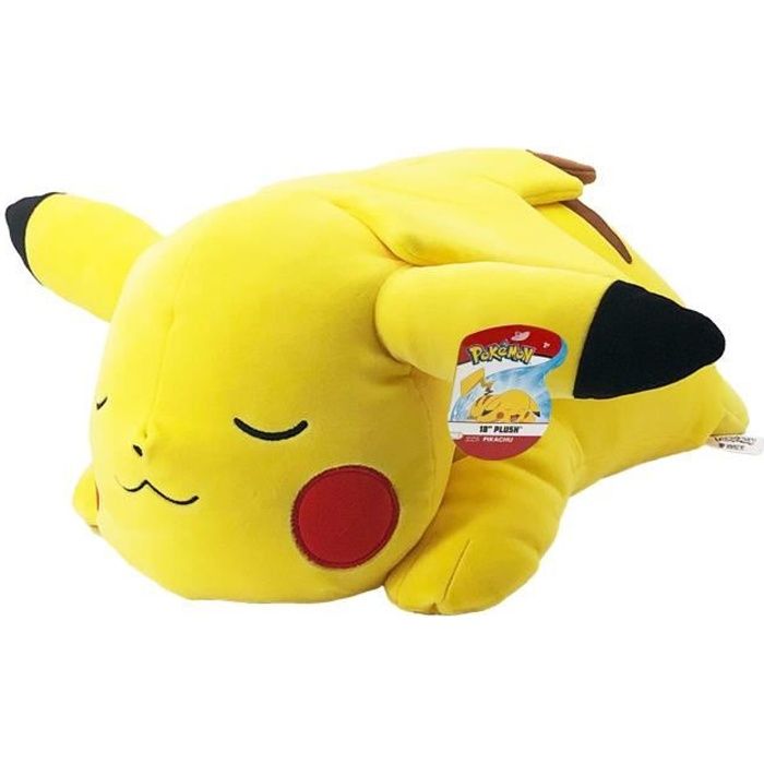 Peluche Pikachu Dort 40 cm - Pokémon - BANDAI - Doudou ou Oreiller - Pour  Enfant à partir de 2 ans - Cdiscount Jeux - Jouets