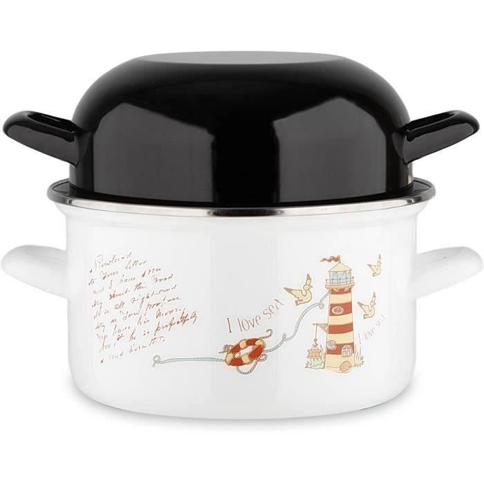 Marmite à moule BAUMALU 20 cm Décor phares Couvercle