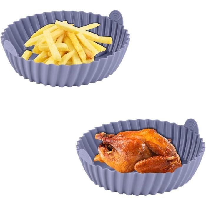 6 Pieds Silicone Pour Friteuse Sans Huile – Hauteur Réglable, Anti-glisse, Cuisson Homogène