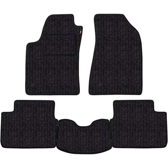 Tappetini Auto Per Alfa Romeo 159 2005-2011 – Set Completo Anteriore/posteriore, Ricamo Bordo Rosso, Fissaggio A Clip, Antiscivolo