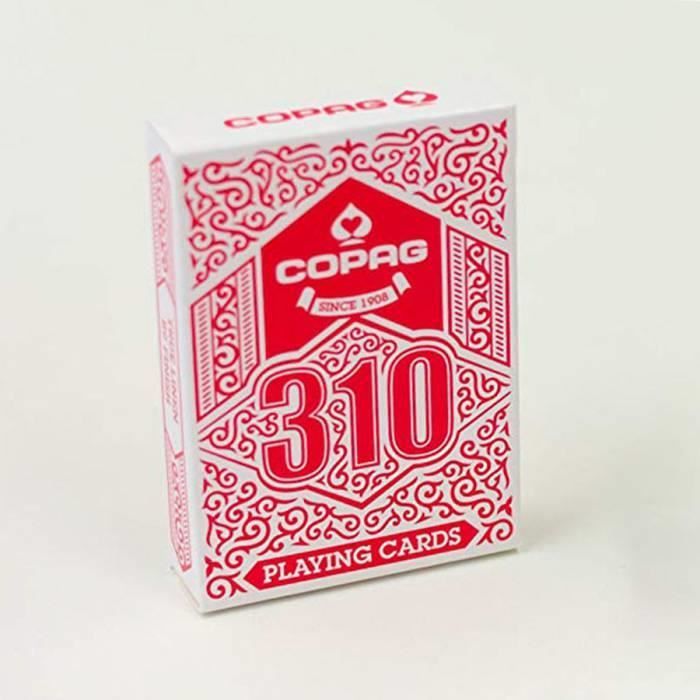 Lot De 4 Jeux De Cartes Poker - 56 Cartes Par Jeu Rouge Et Bleu - Boîte Plastique - Idéal Belote, Poker, Canasta
