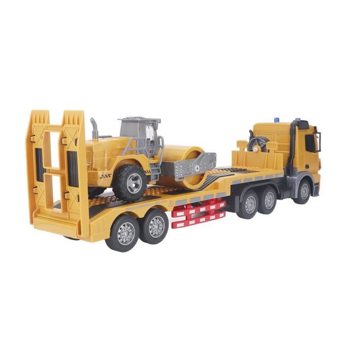 Drfeify Camion SemiRemorque RC avec Remorque Taille Géante Jouet Véhicule de Construction