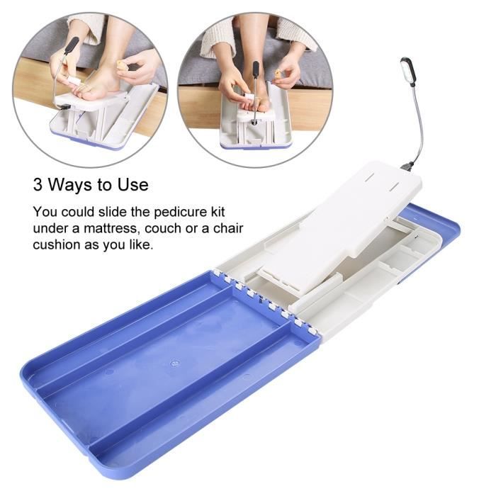 Tabouret de pédicure réglable – Repose-pieds pliable pour technicien des ongles | Repose-pieds multifonction pour le bain, l'enfilage des chaussures, enlever les poils des jambes | Repose-pieds de