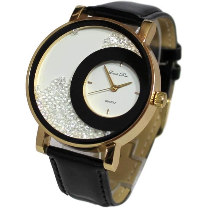 Montre Femme Dorée Avec Strass - Bracelet Doré PRECYA - Taille Unique - Neuve Avec Étiquettes