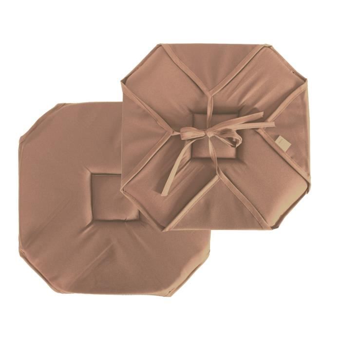 Galette à rabats polyester CHABY 40 x 40 cm coloris CAMEL Galette à rabats polyester CHABY 40 x 40 cm coloris CAMEL