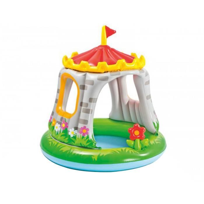 Piscine Pour Enfants Chateau Avec Pare Soleil Cdiscount Jeux Jouets