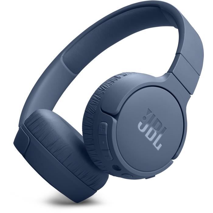 Casque supra-auriculaire sans fil JBL Tune 670NC - Réduction de bruit - Pure Bass - Bluetooth 5.3 - 70h dautonomie - Bleu