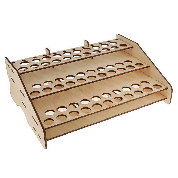 Organiseur De Peinture Plydolex En Bois - 74 Bouteilles + 14 Pinceaux - 2 Armoires Et 6 Supports Miniatures