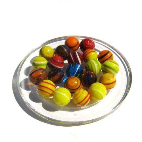 Lot De 25 Billes Girafe Espagnoles En Verre - Diamètre 16mm - Pour Jeux De Récréation Et Collection
