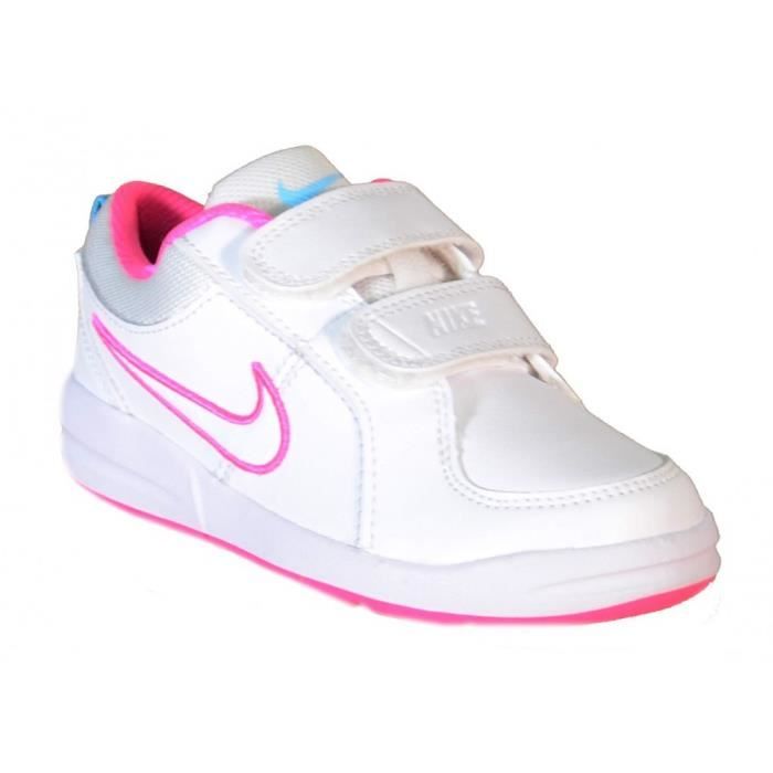 Nike - Nike Pico 4 Psv Chausseres De Sport Petite Fille Blanc Cuir 454477  Blanc - Cdiscount Sport
