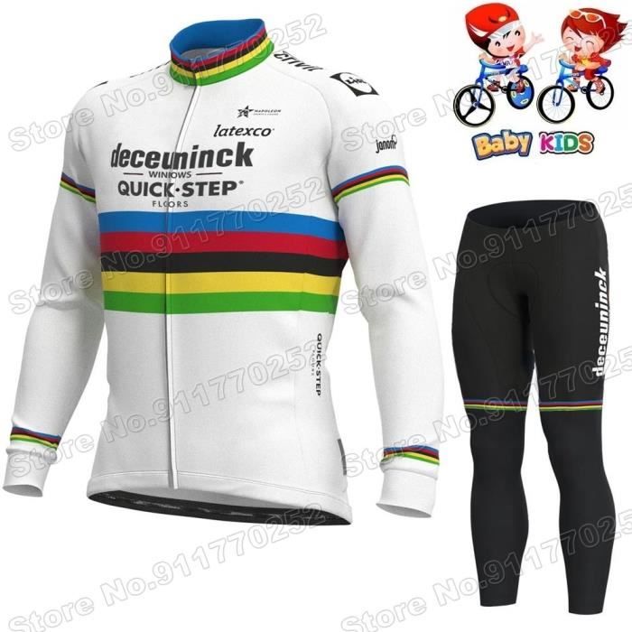 Maillot de cyclisme du champion du monde pour enfants ensemble de