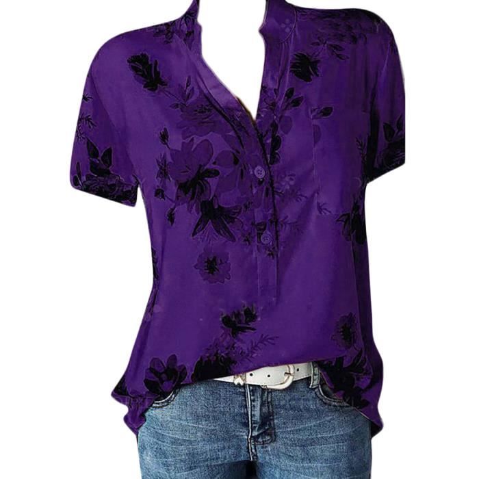 Blouse violette femme sales