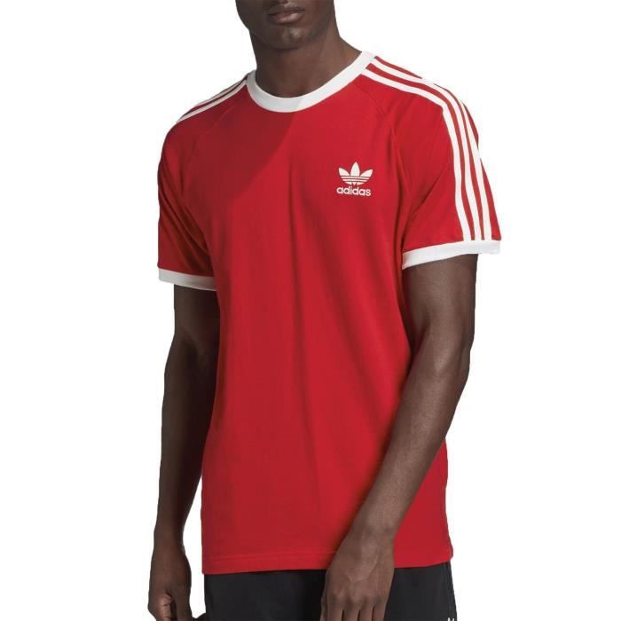 t shirt adidas rouge homme