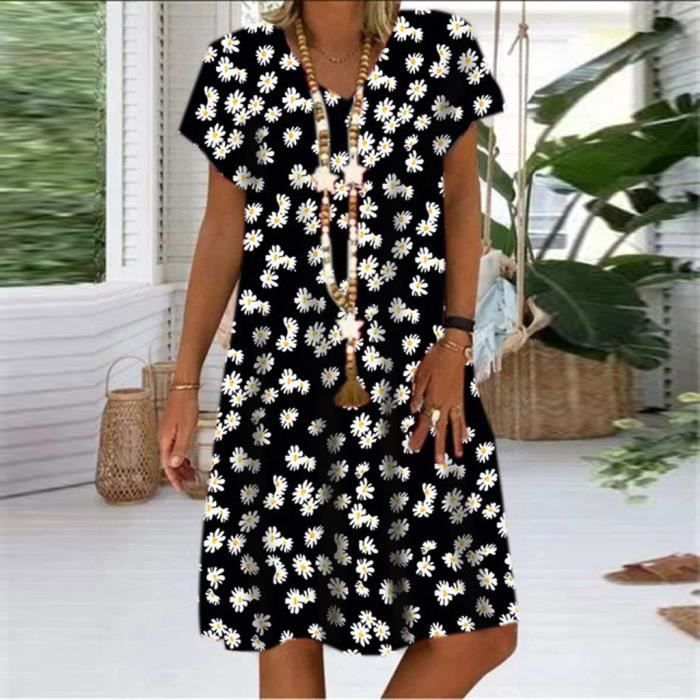 Mode D t Femmes D contract Manches Courtes En Vrac Col Rond