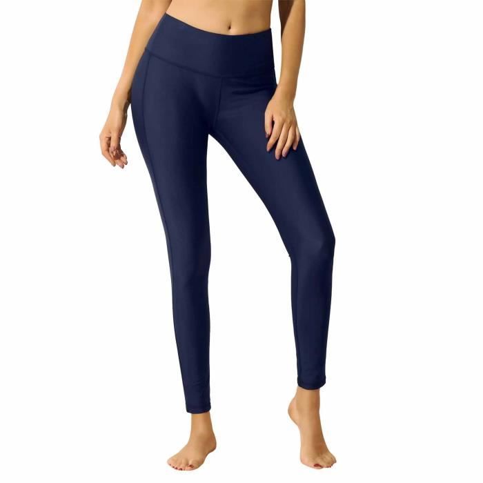 Iiniim Femme Legging de Bain Anti Uv Pantalon de Sport Yoga
