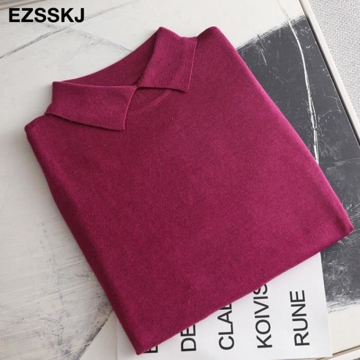 Pull Femme En Laine Mérinos 100% - Manches Longues, Col Rond - Coupe Ajustée, Style Décontracté - 9