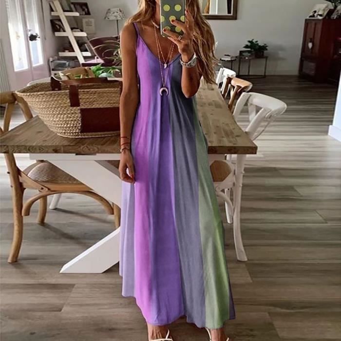 robe longue mauve