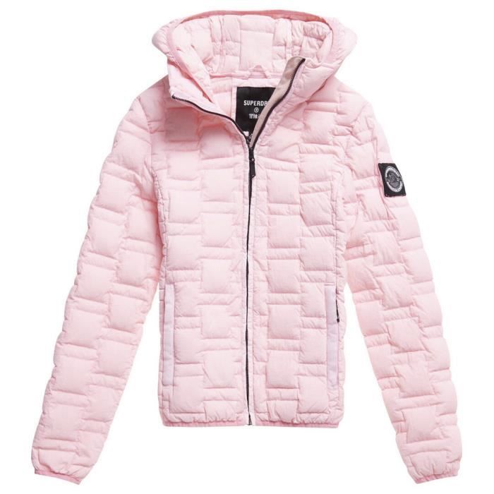 expedition down veste coupe vent femme superdry - taille m - couleur rose
