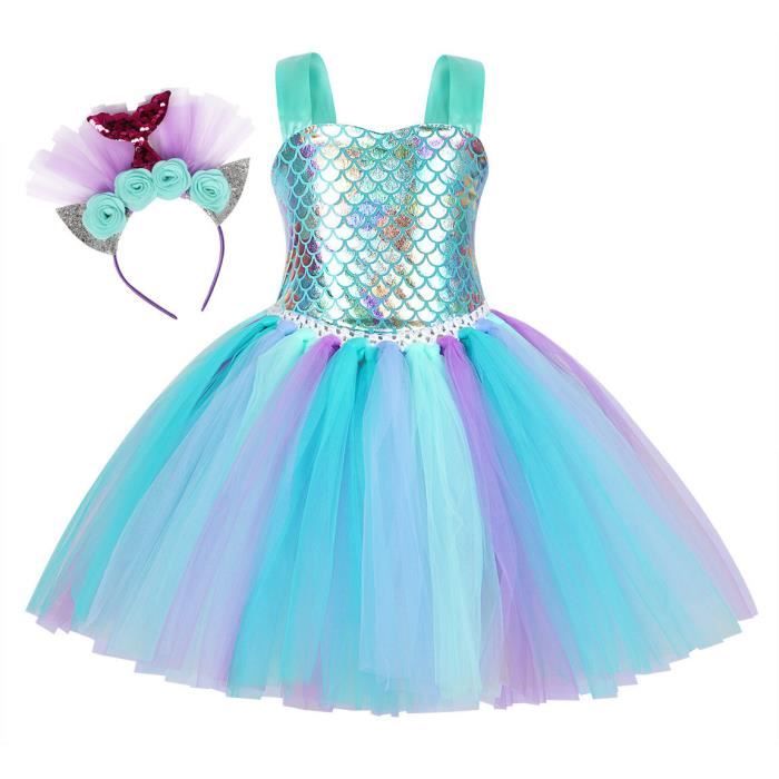 Robe Princesse Sir ne Enfant JUREBECIA Bleu clair Jupe Tutu