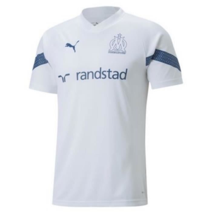 Nouveau Maillot Officiel D Entrainement Homme Puma OM Olympique de Marseille Saison 2022 2023 Blanc Cdiscount Sport