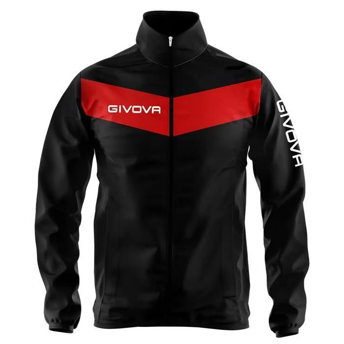 Veste imperméable avec maille Givova - black/red - S