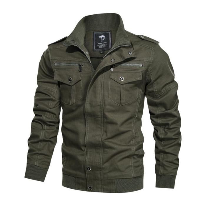 Veste Tactique Homme - Imperméable Coupe-vent - Capuche - Multipoches
