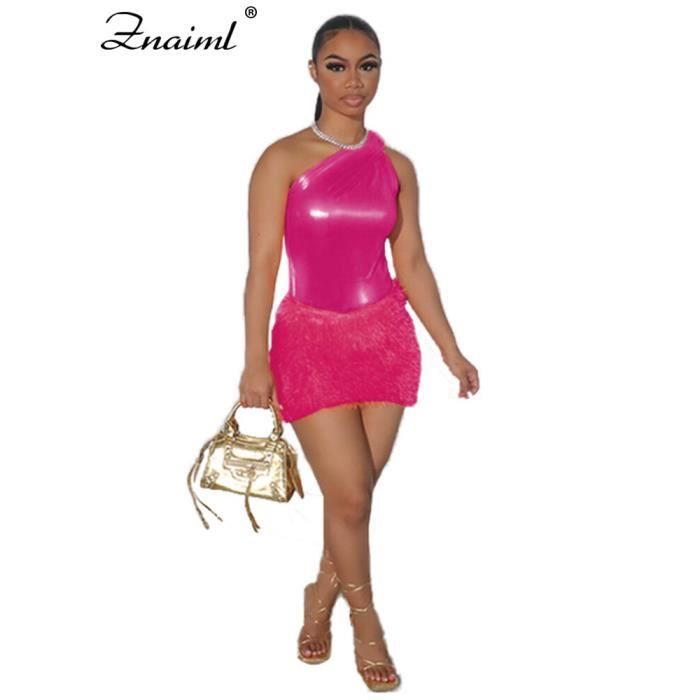 Jupe ensemble deux pi ces pour femmes haut et jupe Sexy bo te