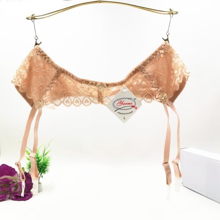 Zwiiyzr Ceinture Porte-Jarretelles pour Femmes Grande Taille Ensemble Ceinture à Bretelles en Maille avec 10 Sangles Clip pour Cuisses (Sans Bas) Blanc