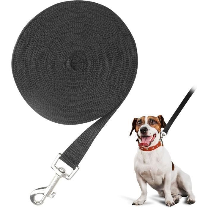 Meilleurs prix pour MTEVOTX  Laisse de Dressage pour Chien - Longe Laisse pour Chien - 15m Longue Noir Nylon Longe Chien , pour Chat Chiens de