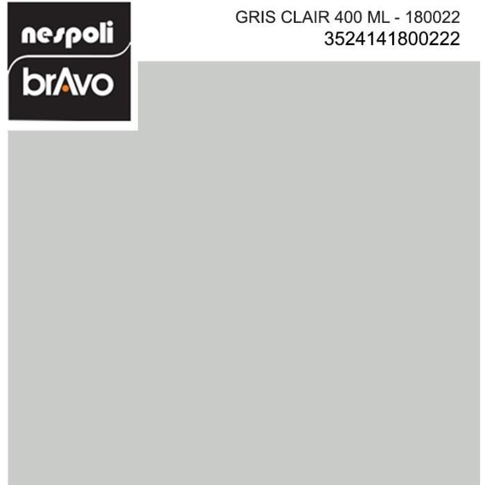 Aérosol peinture professionnelle gris clair 400 ml, NESPOLI
