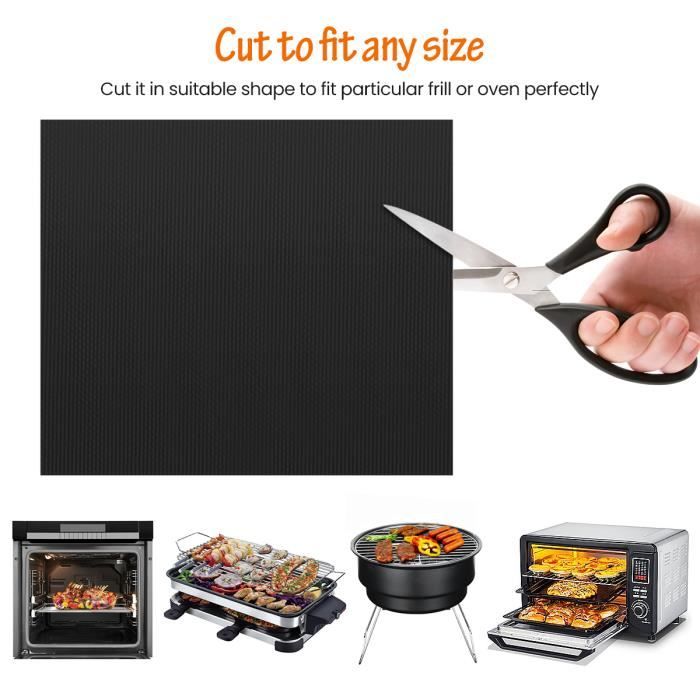 Lot De 3 Tapis De Barbecue En Maille Anti-Adhésif 33x40 Cm - Téflon Réutilisable