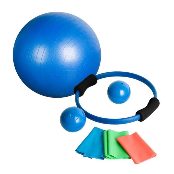 Kit de Pilates - MOVIT - 7 accessoires inclus - Bleu - Fitness