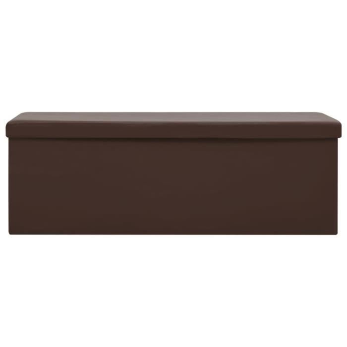LVL - MEUBLE SIEGE - Banc de rangement pliable Marron PVC(4121)