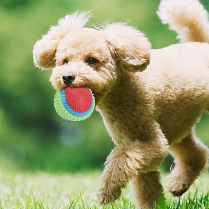 Balle Anti-stress Pour Chien - Caoutchouc Robuste, Avec Poignée - Jouet Flottant, Pour Races Moyennes Et Grandes - Noir