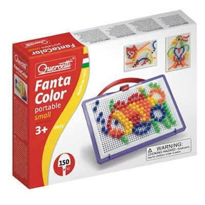 Quercetti, FantaColor Refill, Recharge 200 Picots ø 10mm en 5 Couleurs Quercetti, FantaColor Refill, Recharge 200 Picots ø 10mm en 5 Couleurs
