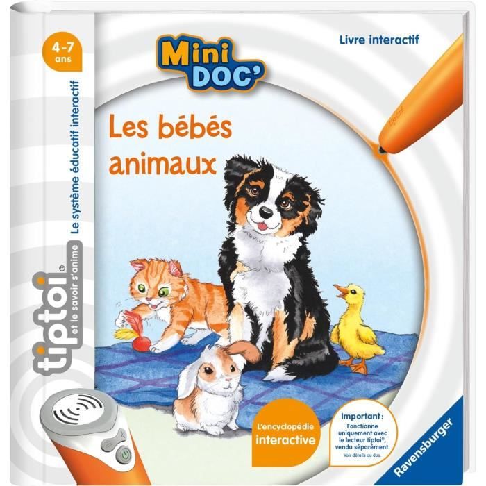 tiptoi®, Livre interactif, Mini Doc', Les bébés animaux, 4 ans, 13099022, Ravensburger
